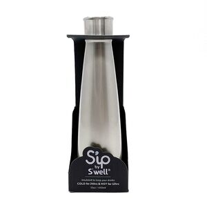 Sip by Swell 15 oz. Water Bottle Double Walled Staineless Steel Silver New NWT